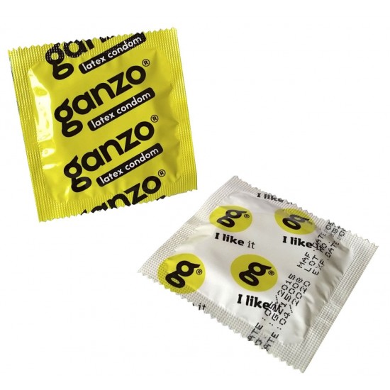 Презервативы Ganzo Extase, с точечно-ребристой поверхностью, анатомической формы, латекс, 18 см, 3 ш