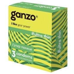 Презервативы Ganzo Ultra thin, ультратонкие, латекс, 18 см, 3 шт Презервативы Ganzo Ultra thin, ультратонкие, латекс, 18 см, 3 шт