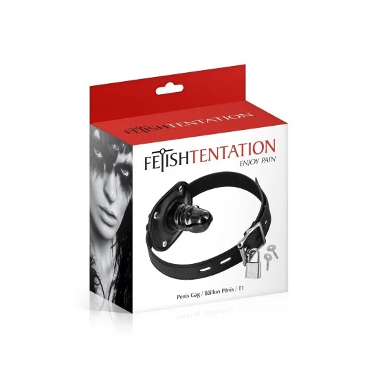 Fetish Tentation Черный кляп с замком 6060281010
