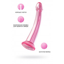 Нереалистичный фаллоимитатор Jelly Dildo L Toyfa Basic, TPE, розовый, 20 см Нереалистичный фаллоимитатор Jelly Dildo L Toyfa Basic, TPE, розовый, 20 см