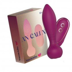 Сливовая анальная пробка AN Calyx с пультом управления - 8,9 см. Сливовая анальная пробка AN Calyx с пультом управления - 8,9 см.