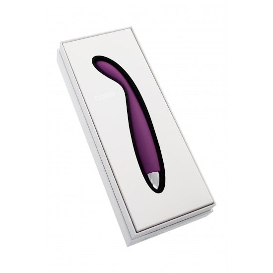 Coco Violet Гибкий тонкий вибростимулятор фиолетовый с гладкой поверхностью