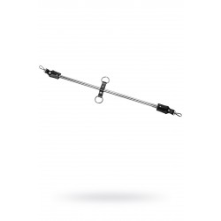 Распорка большая для фиксации Pecado BDSM, металлическая с карабинами, наконечники-натуральная кожа Распорка большая для фиксации Pecado BDSM, металлическая с карабинами, наконечники-натуральная кожа