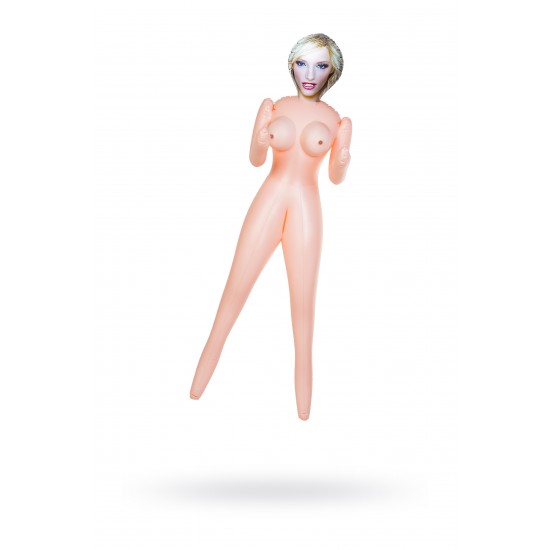 Кукла надувная Dolls-X by TOYFA Cecilia, блондинка, с двумя отверстиями, 160 см