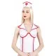 Верхняя часть костюма «Медсестра», Pecado BDSM, корсет, головной убор, бело-красный, 42 11062-02