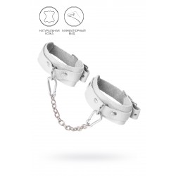 Оковы мини Pecado BDSM, со скруглёнными углами, натуральная кожа, белые Оковы мини Pecado BDSM, со скруглёнными углами, натуральная кожа, белые