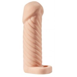 Телесная насадка-удлинитель KLEON с кольцом - 15 см. Телесная насадка-удлинитель KLEON с кольцом - 15 см.