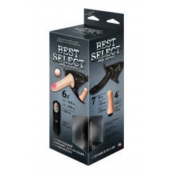 Черный женский пояс BEST SELECT с 3 насадками и вибрацией Черный женский пояс BEST SELECT с 3 насадками и вибрацией