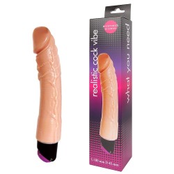 Вибратор телесного цвета Realistic Cock Vibe - 20 см. Вибратор телесного цвета Realistic Cock Vibe - 20 см.