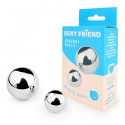 Серебристые вагинальные шарики Sexy Friend без шнурка Серебристые вагинальные шарики Sexy Friend без шнурка