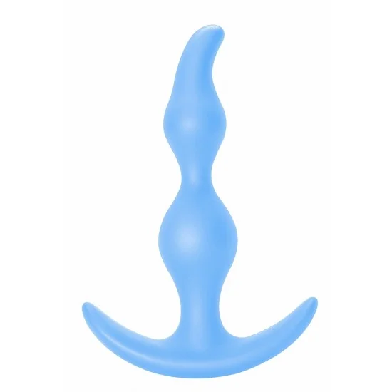 Голубая анальная пробка Bent Anal Plug Black - 13 см. 5002-02lola Голубая анальная пробка Bent Anal Plug Black - 13 см. 5002-02lola
