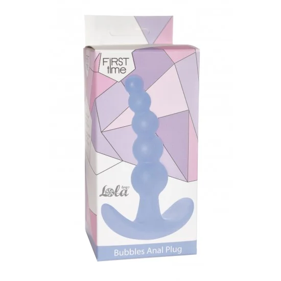 Голубая анальная пробка Bubbles Anal Plug - 11,5 см. 5001-02lola Голубая анальная пробка Bubbles Anal Plug - 11,5 см. 5001-02lola