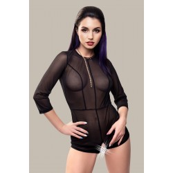 Эротический комбинезон Waname Preciosity с рукавами ¾ черный (42-44) Эротический комбинезон Waname Preciosity с рукавами ¾ черный (42-44)