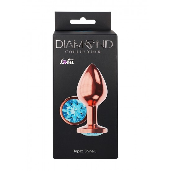 Пробка цвета розового золота с малиновым кристаллом Diamond Topaz Shine L - 8,3 см.