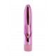 Розовый глянцевый пластиковый вибратор (14*2.5 см) 3313-04