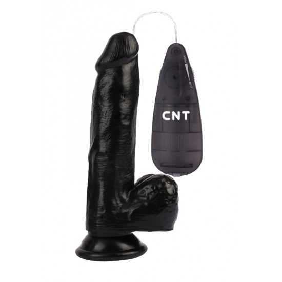 Вибратор CNT 7.4'' Stud Realistic Dildo Black CNT-180092B