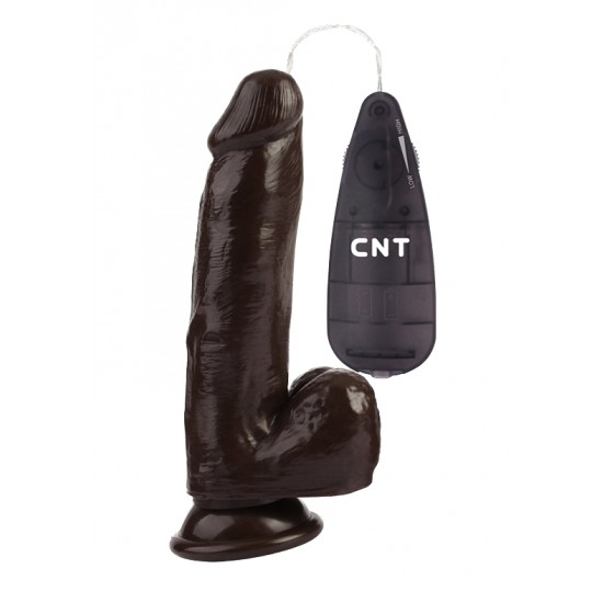 Вибратор CNT 7.4'' Stud Realistic Dildo Brown CNT-180091D