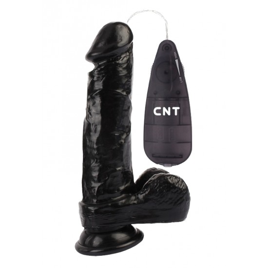 Вибратор CNT 7.8'' Stud Realistic Dildo Black CNT-180101B