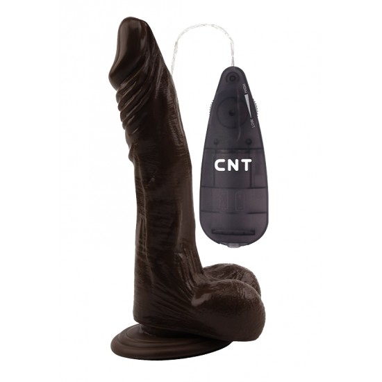 Вибратор CNT 8.5'' Vibrating Beginner Dildo Brown CNT-180082D