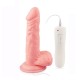 Телесный вибратор 7 Vibrating Dong with Vibrating Balls - 16 см.