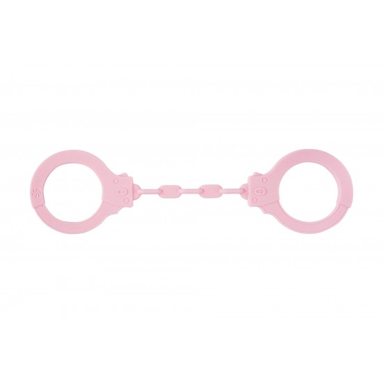 Розовые силиконовые наручники Suppression