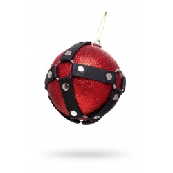 Новогодний шар Pecado BDSM, с клепками, матовый, красный, 10 см Новогодний шар Pecado BDSM, с клепками, матовый, красный, 10 см