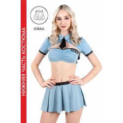 Нижняя часть костюма «Полицейская», Pecado BDSM, юбка, голубой, 44-46 Нижняя часть костюма «Полицейская», Pecado BDSM, юбка, голубой, 44-46