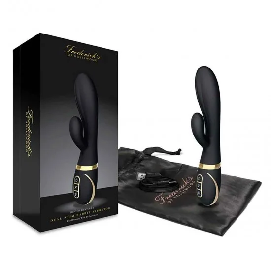 Черный вибратор-кролик Dual Stim Rabbit Vibrator FOH-012BLK Черный вибратор-кролик Dual Stim Rabbit Vibrator FOH-012BLK
