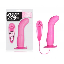 Розовый вибратор для G-точки BUNNY ICY - 18 см. Розовый вибратор для G-точки BUNNY ICY - 18 см.