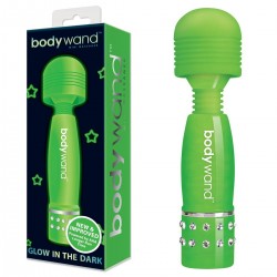 Светящийся в темноте жезловый мини-вибратор с кристаллами Mini Massager Glow In The Dark Светящийся в темноте жезловый мини-вибратор с кристаллами Mini Massager Glow In The Dark