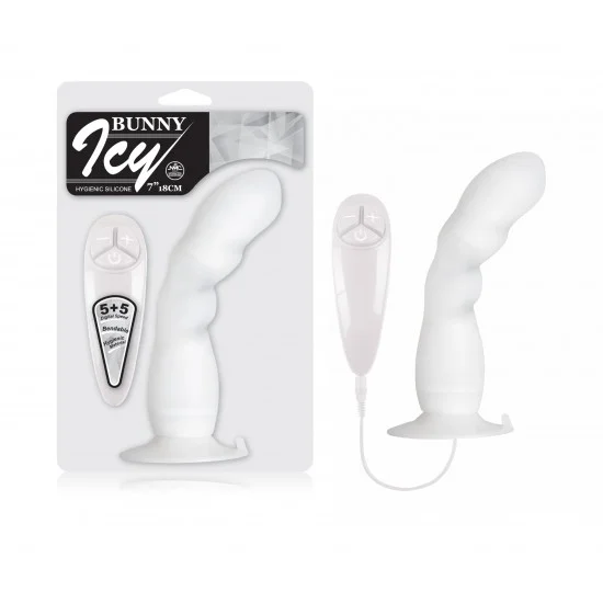 Белый вибратор для G-точки BUNNY ICY - 18 см. NMC2-FPBE210A00-029 Белый вибратор для G-точки BUNNY ICY - 18 см. NMC2-FPBE210A00-029