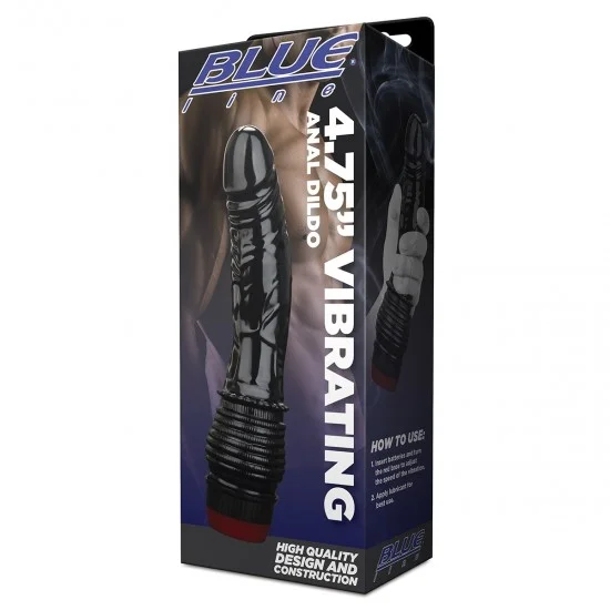 Черный анальный вибратор 4.75 Vibrating Anal Dildo BLM6003