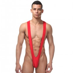 Открытое красное мужское боди Открытое красное мужское боди