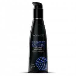Лубрикант на водной основе с ароматом черничного маффина Wicked Aqua Blueberry Muffin - 120 мл. Лубрикант на водной основе с ароматом черничного маффина Wicked Aqua Blueberry Muffin - 120 мл.
