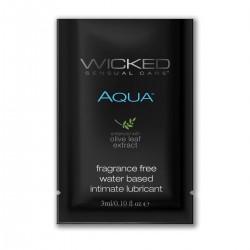 Легкий лубрикант на водной основе с алое Wicked Aqua - 3 мл. Легкий лубрикант на водной основе с алое Wicked Aqua - 3 мл.