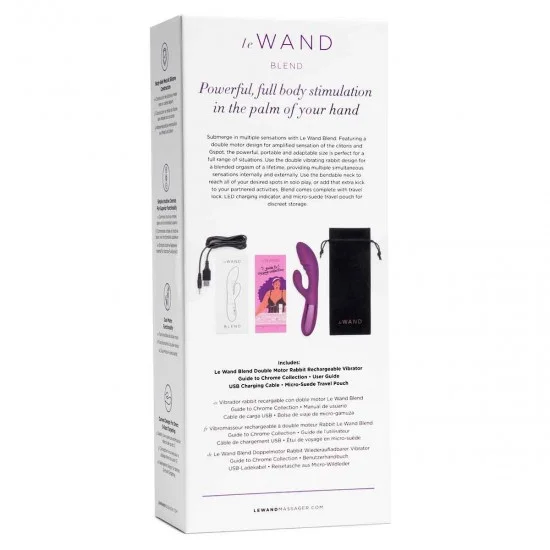Вибромассажер с двойной стимуляцией le WAND BLEND фиолетовый LW-040-CHR