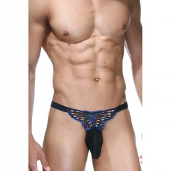 Мужские стринги из мягкой ткани с украшением в виде бабочки Мужские стринги из мягкой ткани с украшением в виде бабочки