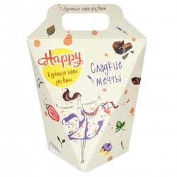 Набор бурлящих шаров для ванн Happy Сладкие мечты, 3*40 г Набор бурлящих шаров для ванн Happy Сладкие мечты, 3*40 г