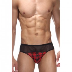 Трусы мужские тонги в крупный красный горох 10549733 Трусы мужские тонги в крупный красный горох 10549733