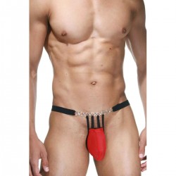 Красные стринги с серебристыми кольцами 10549750 Красные стринги с серебристыми кольцами 10549750