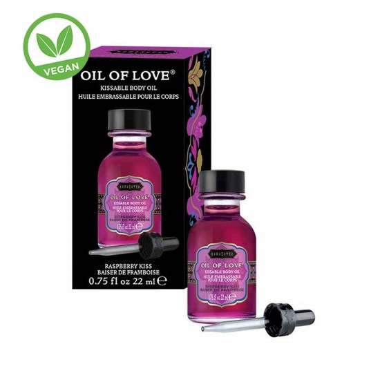 Масло для ласк с ароматом малины Oil of Love Raspberry Kiss - 22 мл.