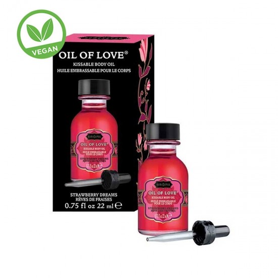 Масло для ласк с ароматом клубники Oil of Love Strawberry Dreams - 22 мл.