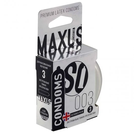 Презервативы Экстремально тонкие Maxus 003 №3 ж/к 0901-036 Презервативы Экстремально тонкие Maxus 003 №3 ж/к 0901-036