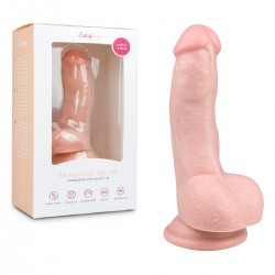 Телесный фаллоимитатор с мошонкой на присоске - 15 см. Телесный фаллоимитатор с мошонкой на присоске - 15 см.