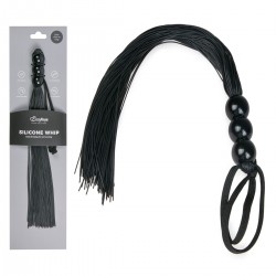Черная силиконовая плеть Silicone Whip - 32 см. Черная силиконовая плеть Silicone Whip - 32 см.