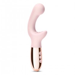 Элегантный вибромассажер с двумя моторами le WAND XO розовое золото