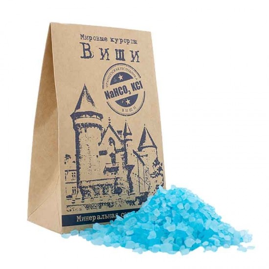 Соль для ванн мировые курорты Виши 400 г в крафт-пакете