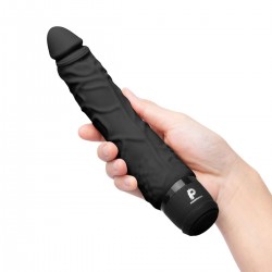 Универсальный черный вибромассажер 7 Realistic Vibrator Универсальный черный вибромассажер 7 Realistic Vibrator