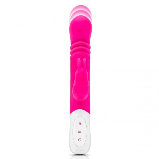 Небольшой тонкий розовый массажер для G-точки Slim Shaft thrusting G-spot Rabbit