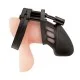 Силиконовая черная клетка целомудрия для члена с замком BLM5012-BLK Силиконовая черная клетка целомудрия для члена с замком BLM5012-BLK
